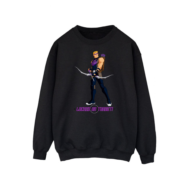 Black - Front - Hawkeye Mens Locked On Target Sweatshirt
