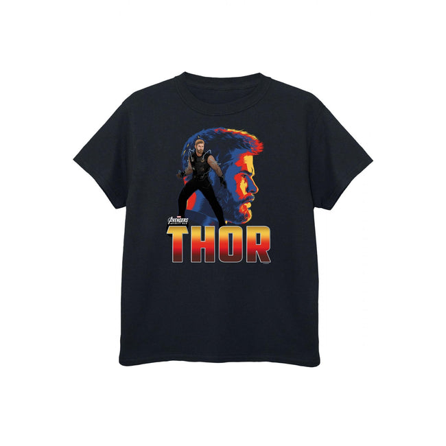 Black - Front - Avengers Infinity War Boys Thor Character T-Shirt