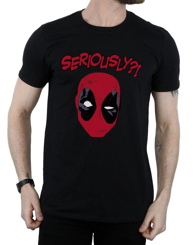 Black - Pack Shot - Deadpool Mens Seriously Cotton T-Shirt