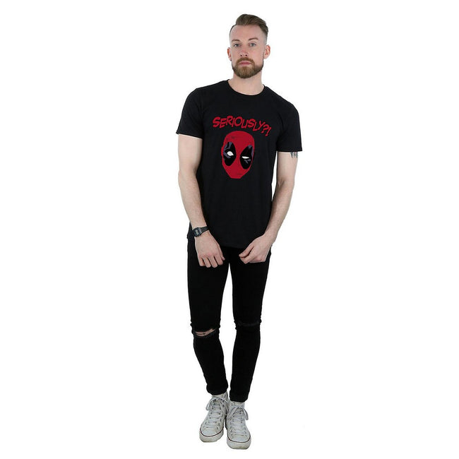 Black - Side - Deadpool Mens Seriously Cotton T-Shirt