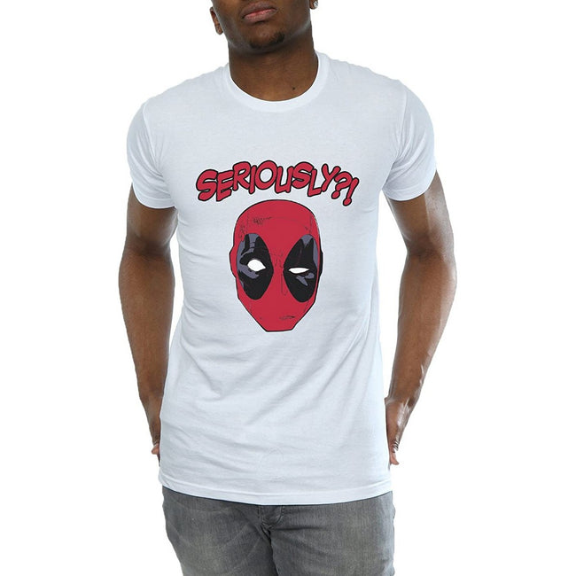 White - Front - Deadpool Mens Seriously Cotton T-Shirt