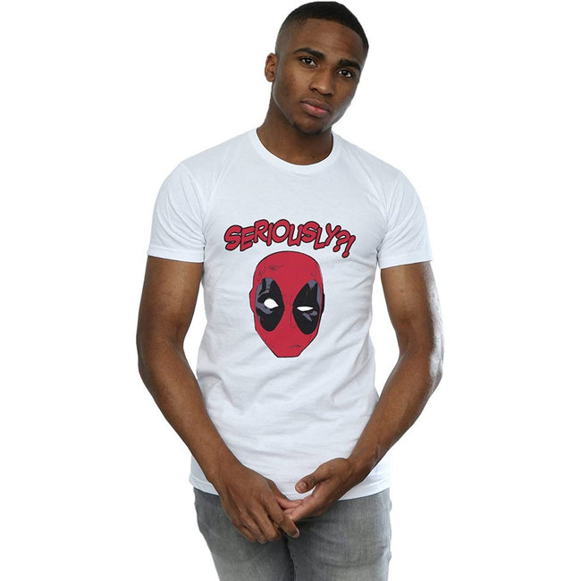 White - Back - Deadpool Mens Seriously Cotton T-Shirt