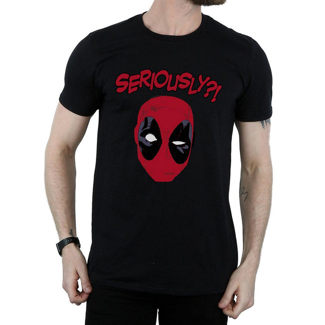 Black - Front - Deadpool Mens Seriously Cotton T-Shirt