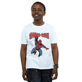White - Front - Spider-Man Boys Leap T-Shirt