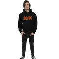 Black - Side - AC-DC Mens Logo Cotton Hoodie