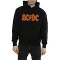 Black - Front - AC-DC Mens Logo Cotton Hoodie