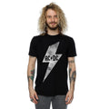 Black - Side - AC-DC Mens Lightning Bolt Cotton T-Shirt