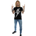 Black - Lifestyle - AC-DC Mens Lightning Bolt Cotton T-Shirt