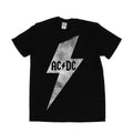Black - Front - AC-DC Mens Lightning Bolt Cotton T-Shirt