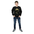 Black - Close up - Black Panther Boys Crouch Cotton Sweatshirt