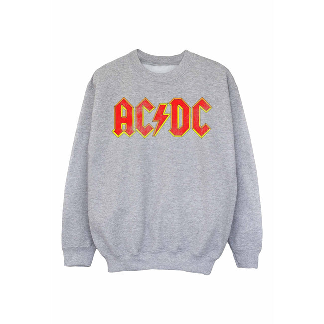 Sports Grey - Front - AC-DC Boys Distressed Logo Sweatshirt