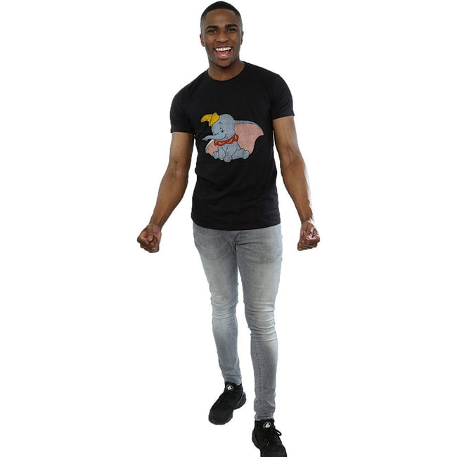 Black - Side - Dumbo Mens Classic Cotton T-Shirt