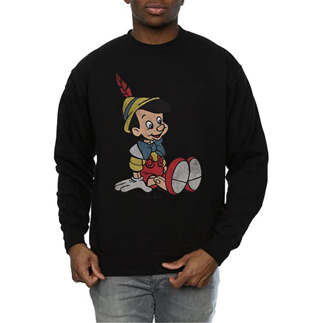 Black - Front - Pinocchio Mens Classic Cotton Sweatshirt