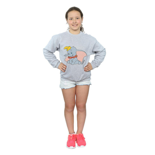 Sports Grey - Side - Dumbo Girls Classic Sweatshirt