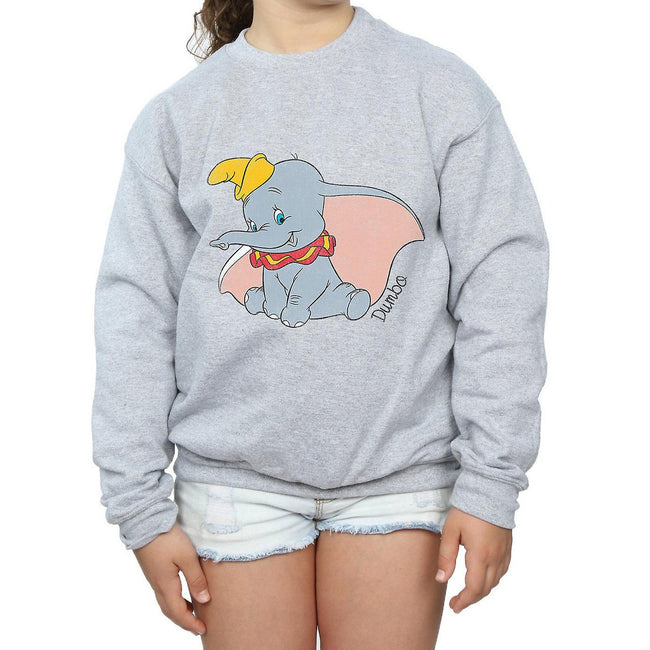Sports Grey - Front - Dumbo Girls Classic Sweatshirt