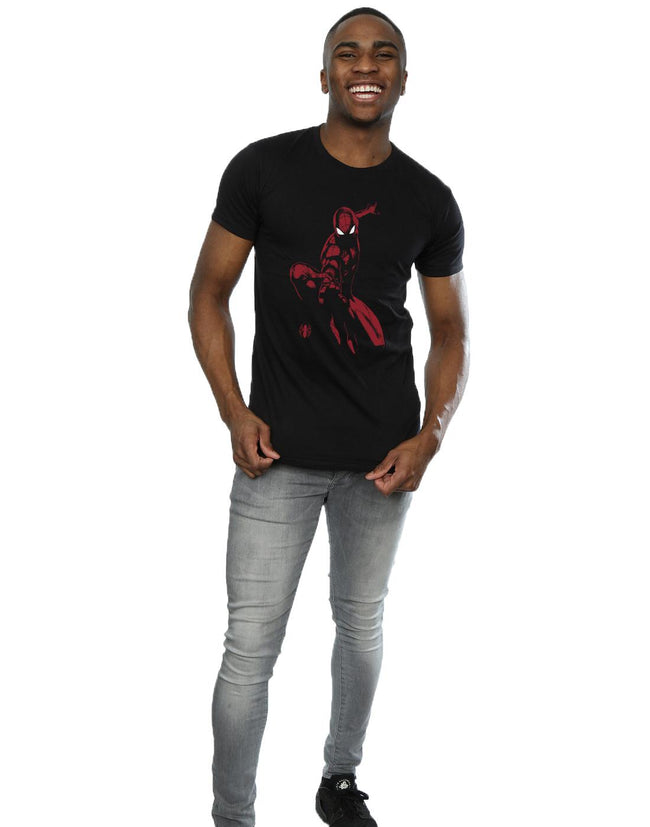 Black - Lifestyle - Spider-Man Mens Shadow Cotton T-Shirt
