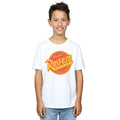 White - Back - Cars Boys Rust-Eze Logo Cotton T-Shirt