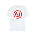 White - Front - Avengers Assemble Mens Solid Logo T-Shirt