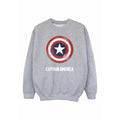 Sports Grey - Front - Captain America Boys Shield Sweatshirt
