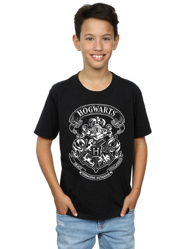 Black - Back - Harry Potter Boys Hogwarts Crest Cotton Sweatshirt
