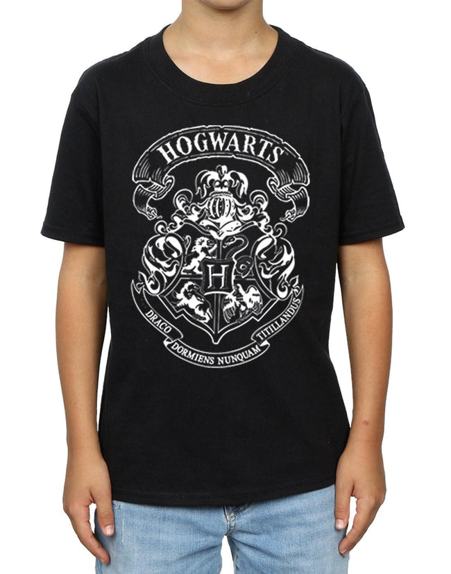 Black - Side - Harry Potter Boys Hogwarts Crest Cotton Sweatshirt