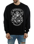 Black - Pack Shot - Harry Potter Mens Hogwarts Crest Cotton Sweatshirt