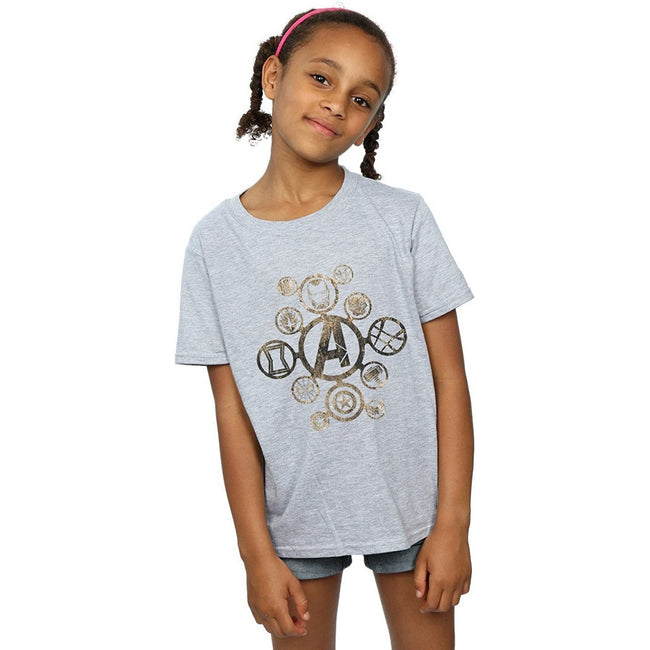 Sports Grey - Back - Avengers Infinity War Girls Icons T-Shirt