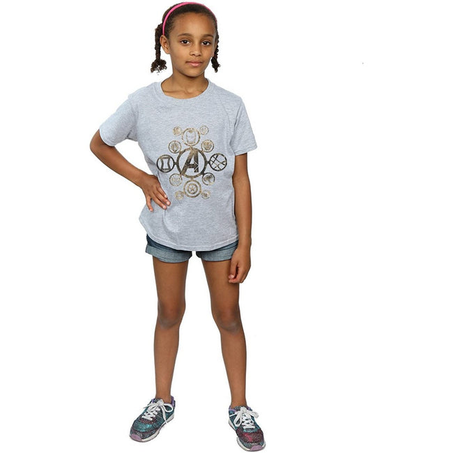 Sports Grey - Side - Avengers Infinity War Girls Icons T-Shirt