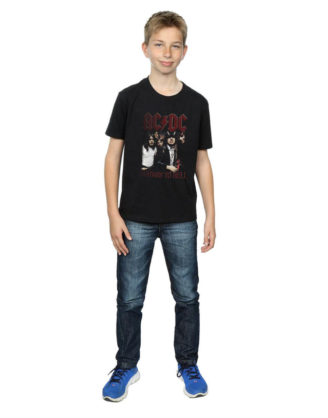 Black - Close up - AC-DC Boys Highway To Hell Cotton T-Shirt