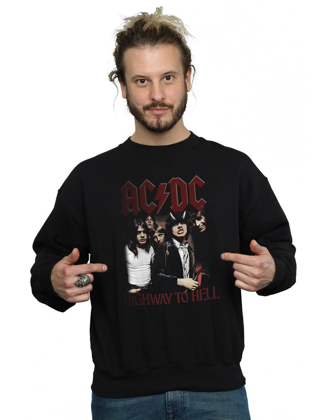 Black - Lifestyle - AC-DC Mens Highway To Hell Cotton Sweatshirt