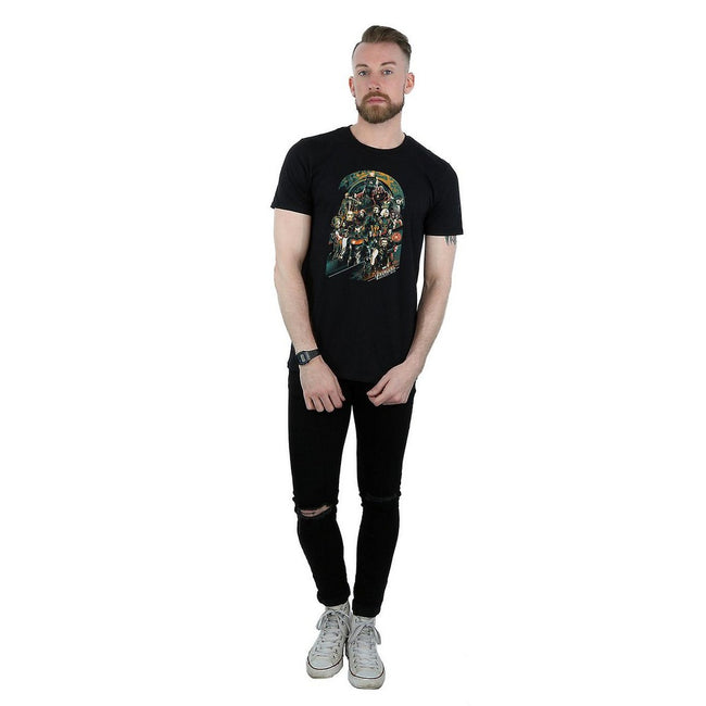 Black - Side - Avengers Infinity War Mens Characters Cotton T-Shirt