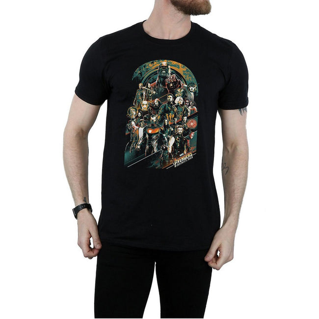 Black - Front - Avengers Infinity War Mens Characters Cotton T-Shirt