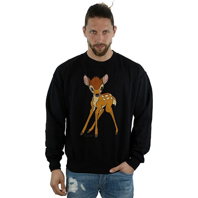 Black - Back - Bambi Mens Classic Cotton Sweatshirt