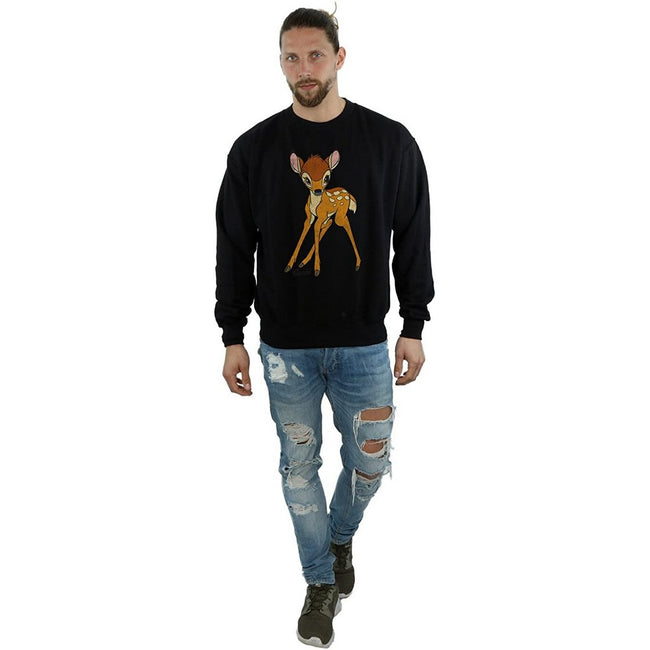 Black - Side - Bambi Mens Classic Cotton Sweatshirt