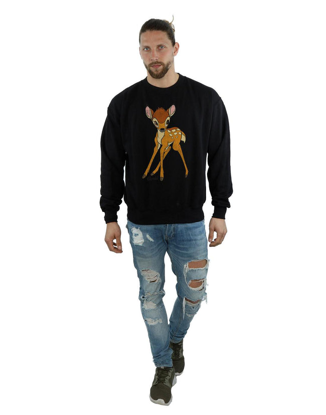 Black - Close up - Bambi Mens Classic Cotton Sweatshirt