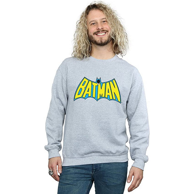 Sports Grey - Back - Batman Mens Retro Logo Sweatshirt