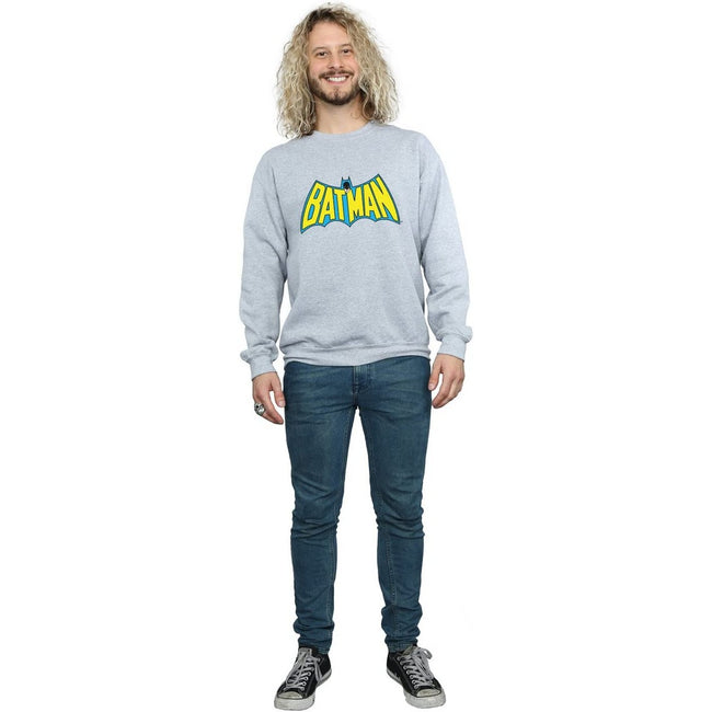 Sports Grey - Side - Batman Mens Retro Logo Sweatshirt