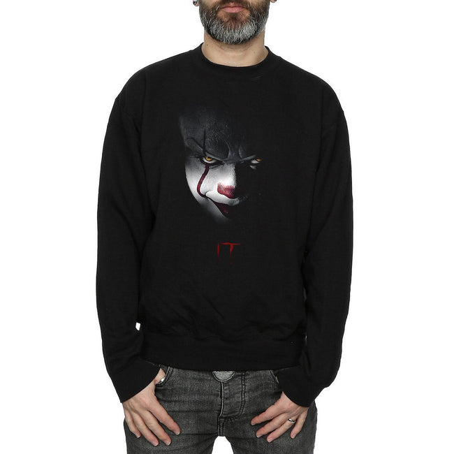 Black - Front - It Mens Pennywise Stare Cotton Sweatshirt