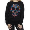 Black - Front - Coco Womens-Ladies Skull Cotton Sweatshirt