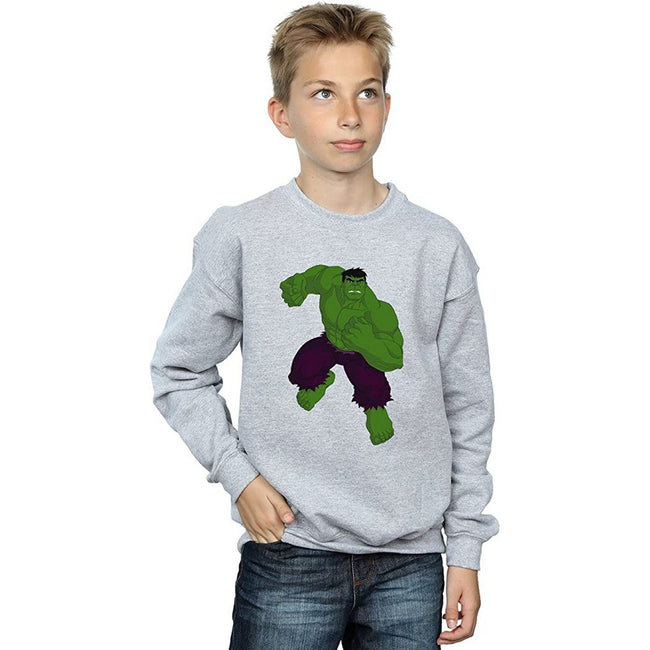 Sports Grey-Green - Back - Hulk Boys Sweatshirt