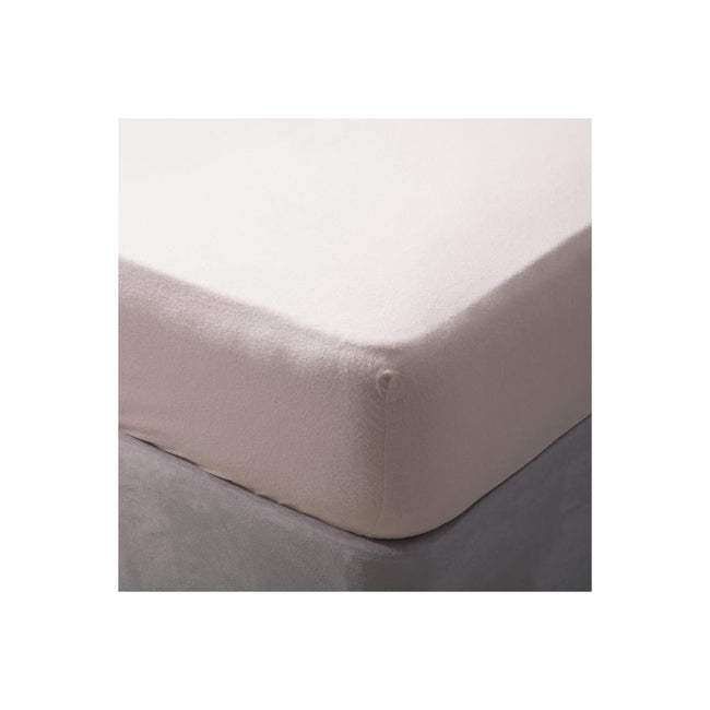 Powder Pink - Back - Belledorm 200 Thread Count Egyptian Cotton Fitted Sheet