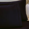 Black - Back - Belledorm 200 Thread Count Egyptian Cotton Oxford Pillowcase