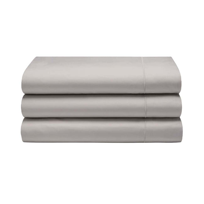 Oyster - Back - Belledorm 400 Thread Count Egyptian Cotton Flat Sheet