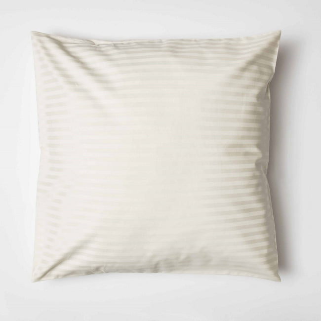Ivory - Front - Belledorm 540 Thread Count Satin Stripe Continental Pillowcase