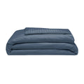 Navy - Front - Belledorm 540 Thread Count Satin Stripe Duvet Set