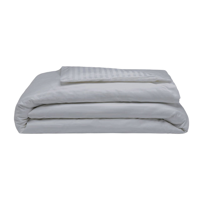 Platinum - Front - Belledorm 540 Thread Count Satin Stripe Duvet Set