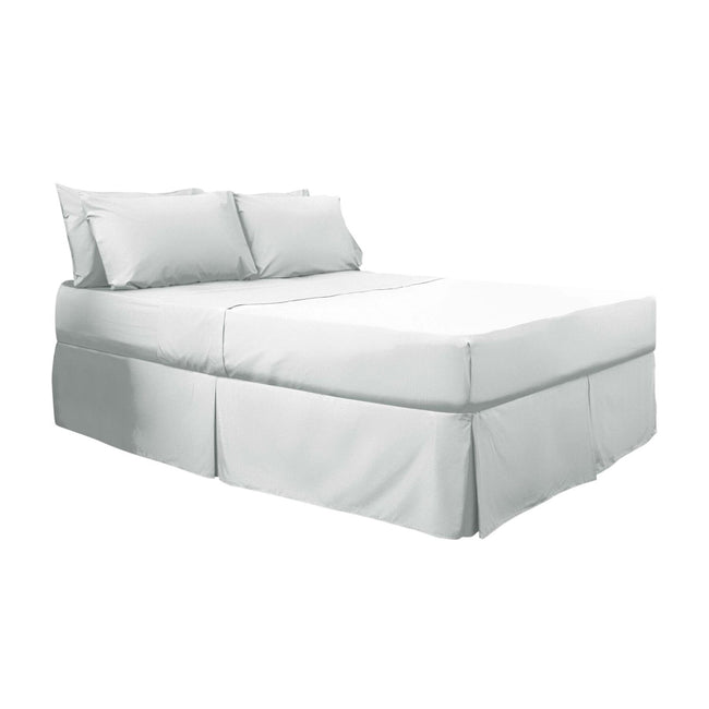 White - Front - Belledorm Easy Fit Pleated Platform Valance