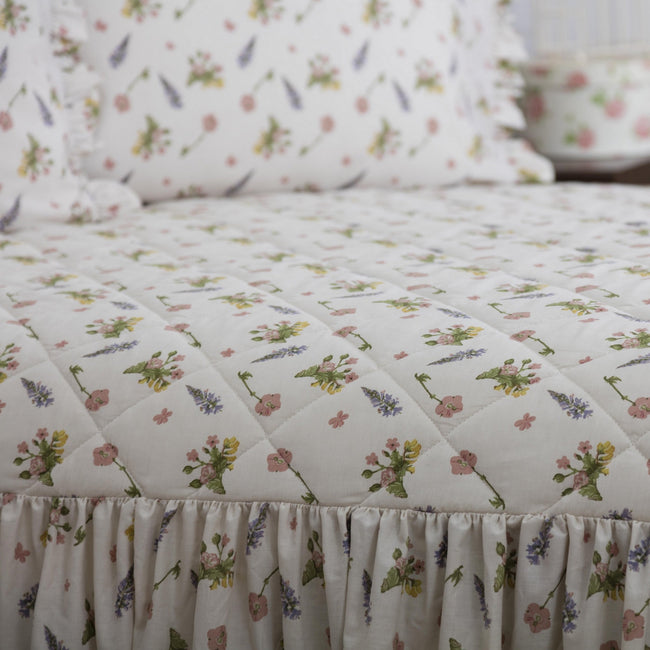 Ivory - Side - Belladorm Bella Mae Fitted Bedspread