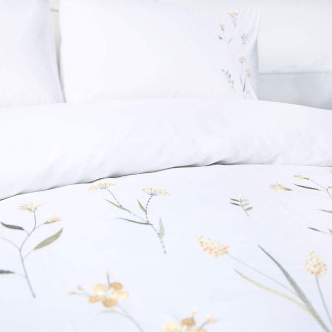 White-Saffron - Side - Belledorm Imogen Duvet Set
