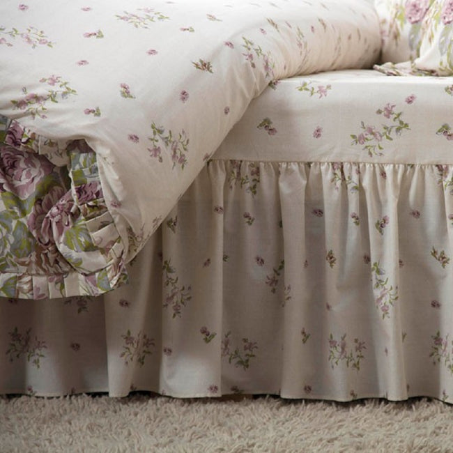 Ivory-Pink-Green - Side - Belledorm Rose Boutique Duvet